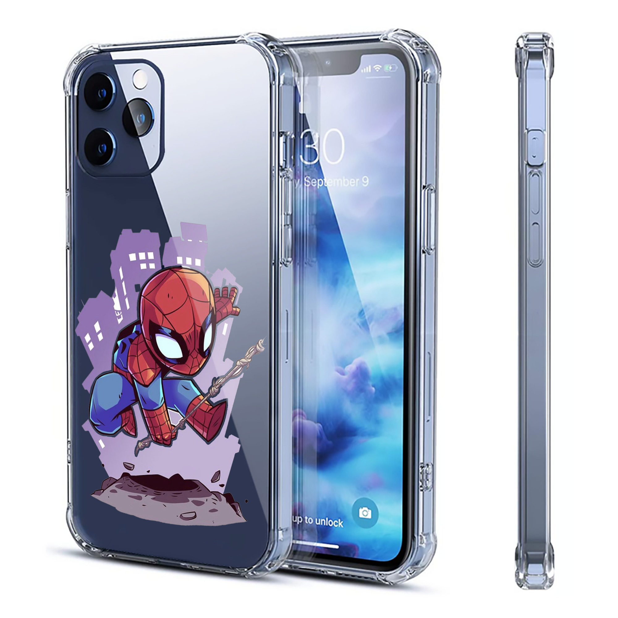 （画像用） アベンジャーズ The Avengers 【iPhone 12シリーズ対応】透明スマホケース（クリアソフトケース）
